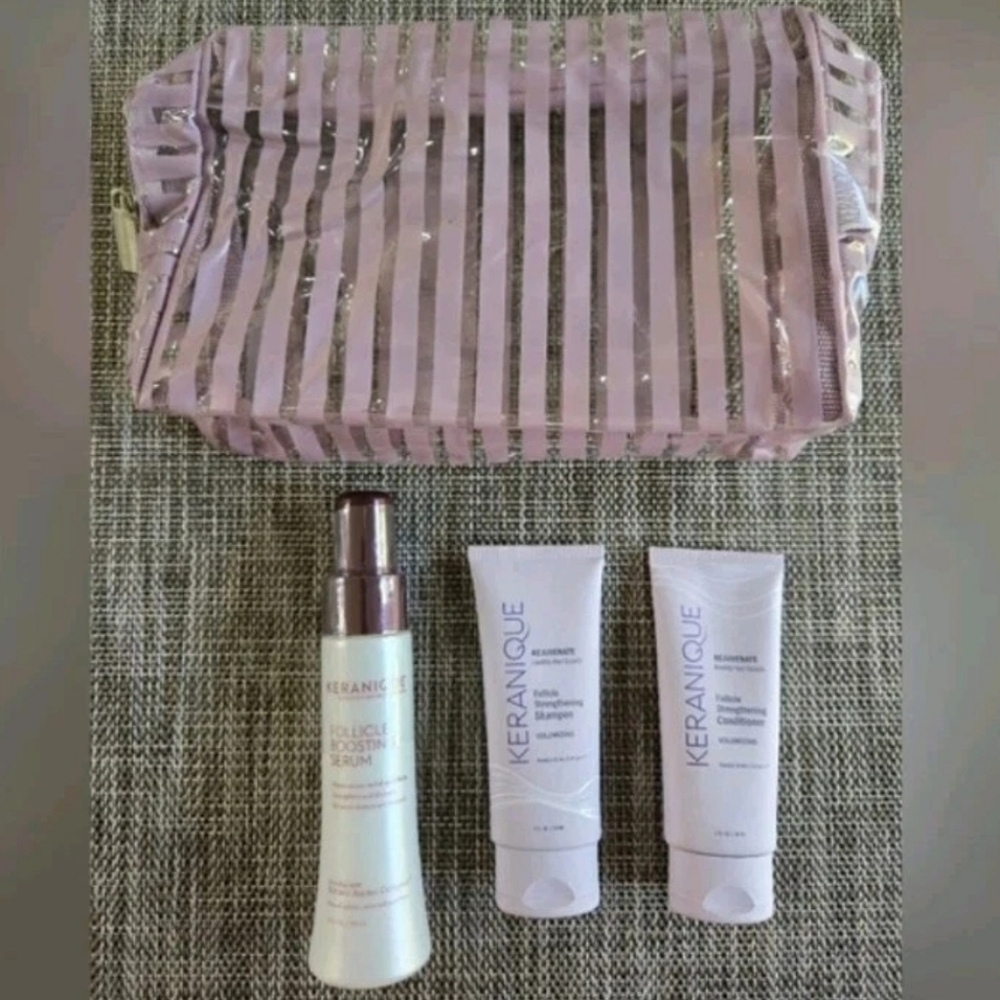 Keranique Follicle Boosting Serum Strengthening Shampoo Conditioner With Bag